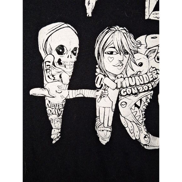 Artsy Anvil Lightweight Men's T-Shirt Black Ten Hun Graphic People Letters 2XL - Picture 2 of 9